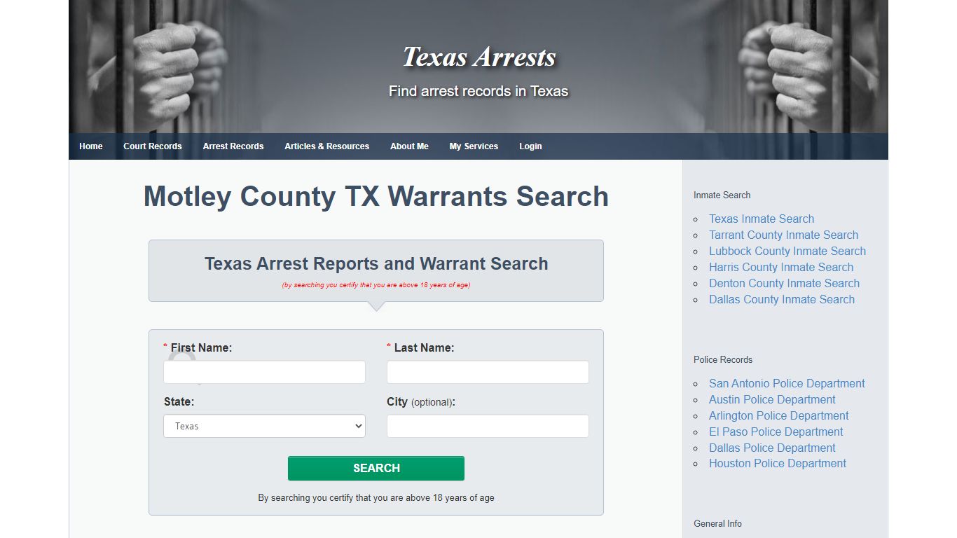 Motley County TX Warrants Search - Texas Arrests